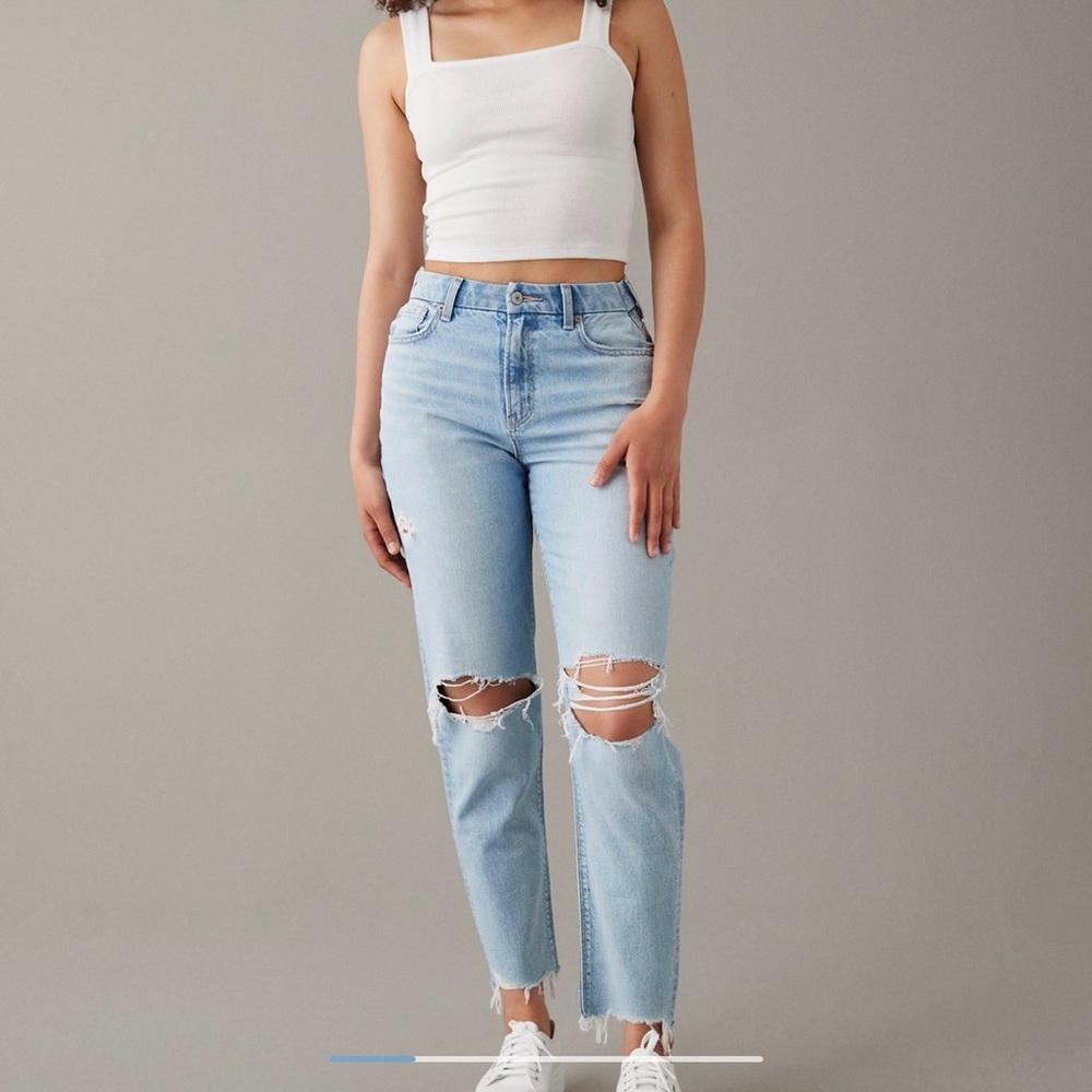 American Eagle Strigid Curvy Mom Jean